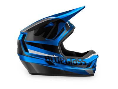 BLUEGRASS Fullface Hjelm Legit Blue Metallic/Sort